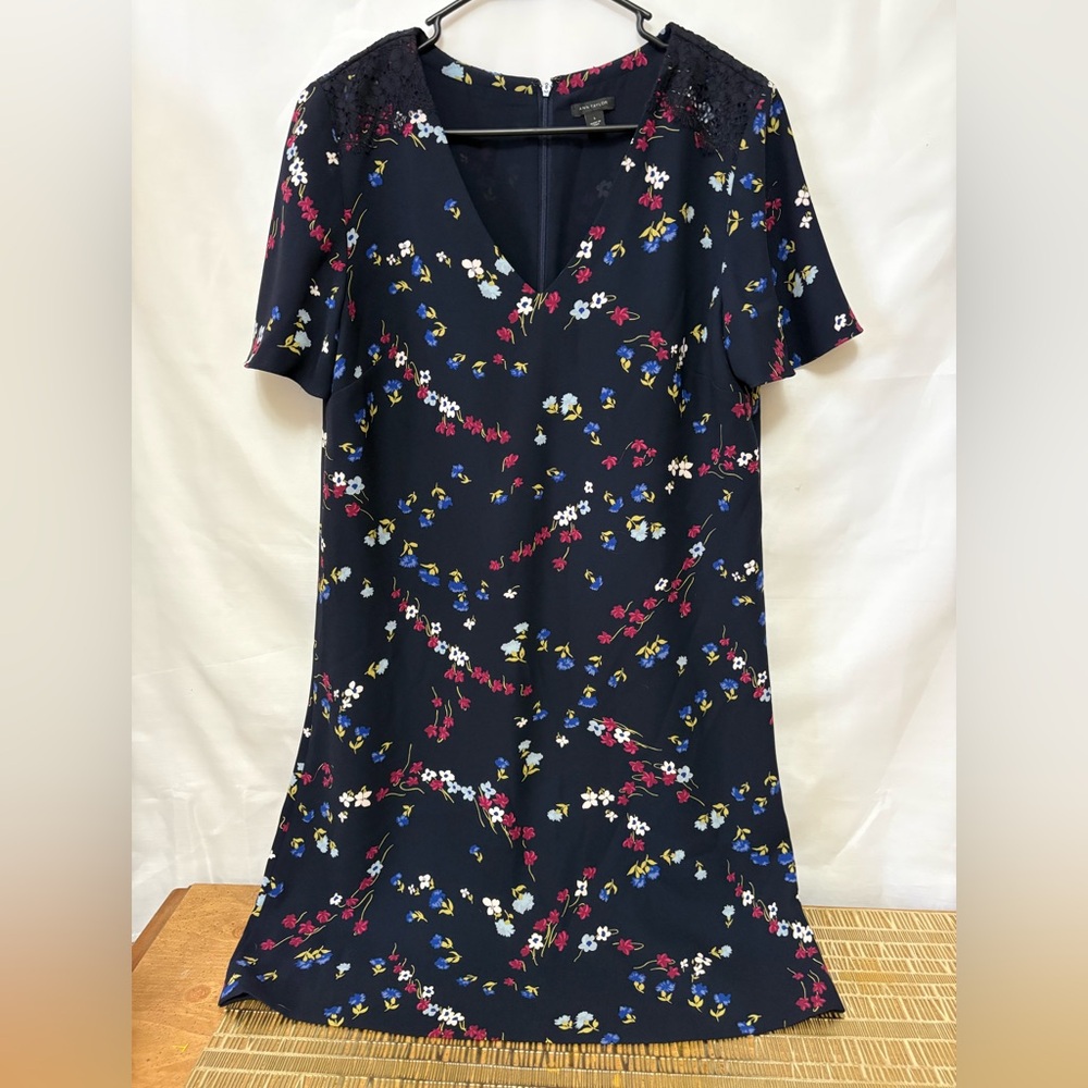 Ann Taylor Midi Floral Shift Dress Size Large